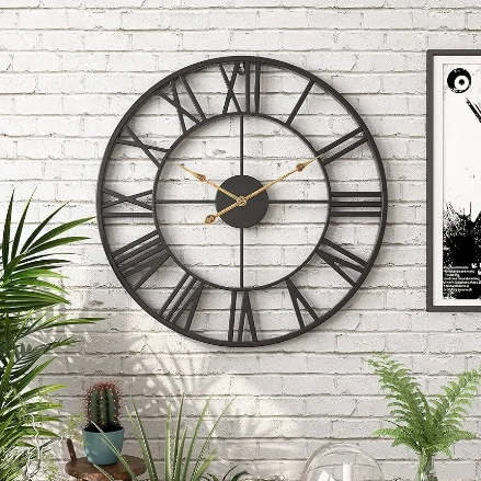 Decorative Wedding & Home Decorative Wall Clocks Home Office Round Dial Wall Clock Quartz Gold Polished Clocks