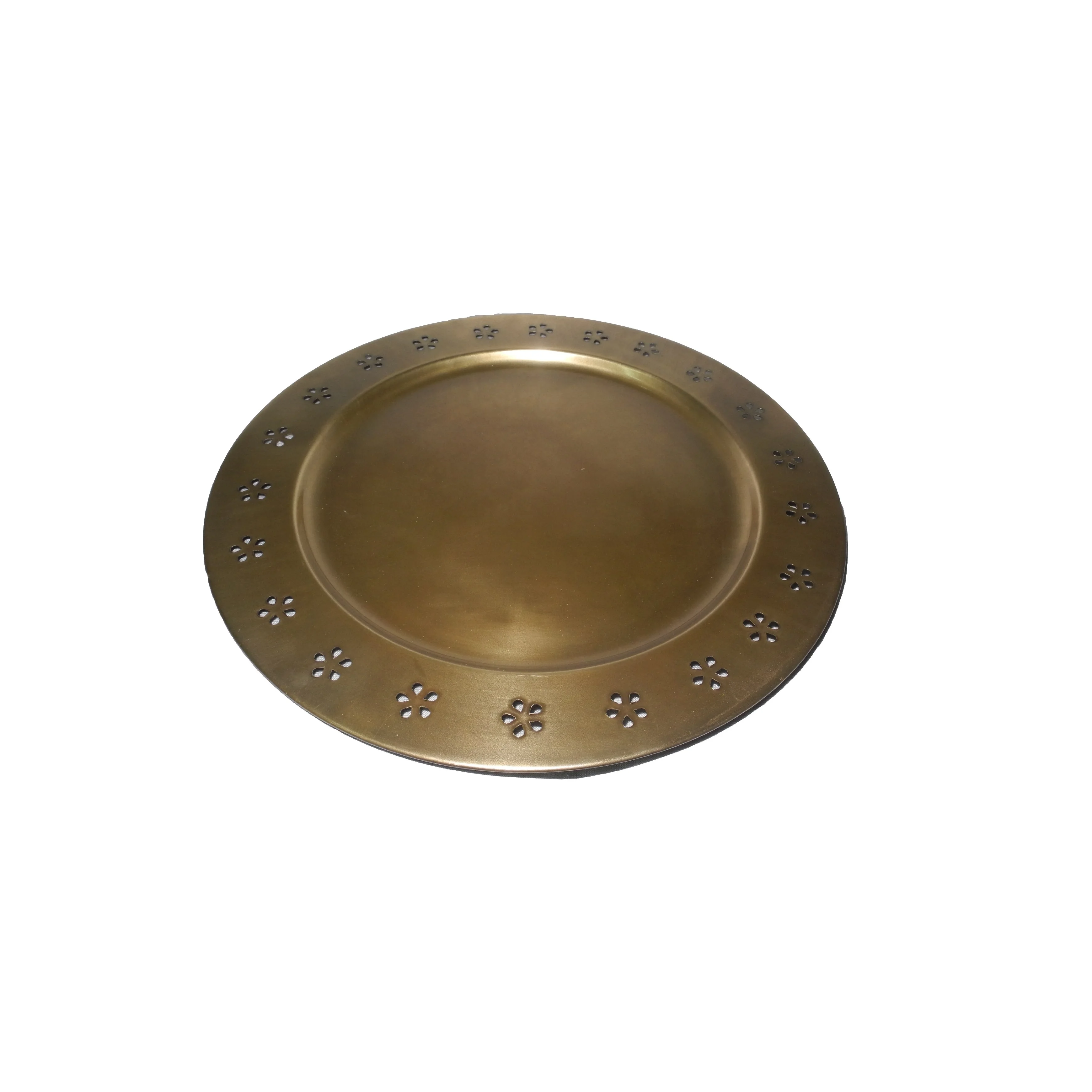 Dark Copper Round Plate Dinner Tableware Plate Dish Porcelain Dessert Dinnerware Cake Plate 6 8 10 Inch Christmas