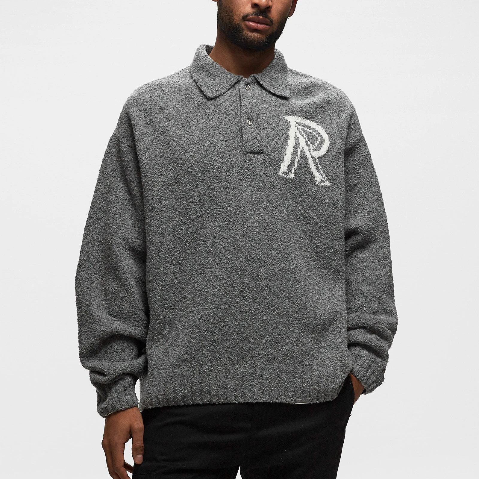 2023 Autumn OEM Men Jacquard Pullover Knitwear Winter Knitted Cotton Polo Designer Sweaters Men