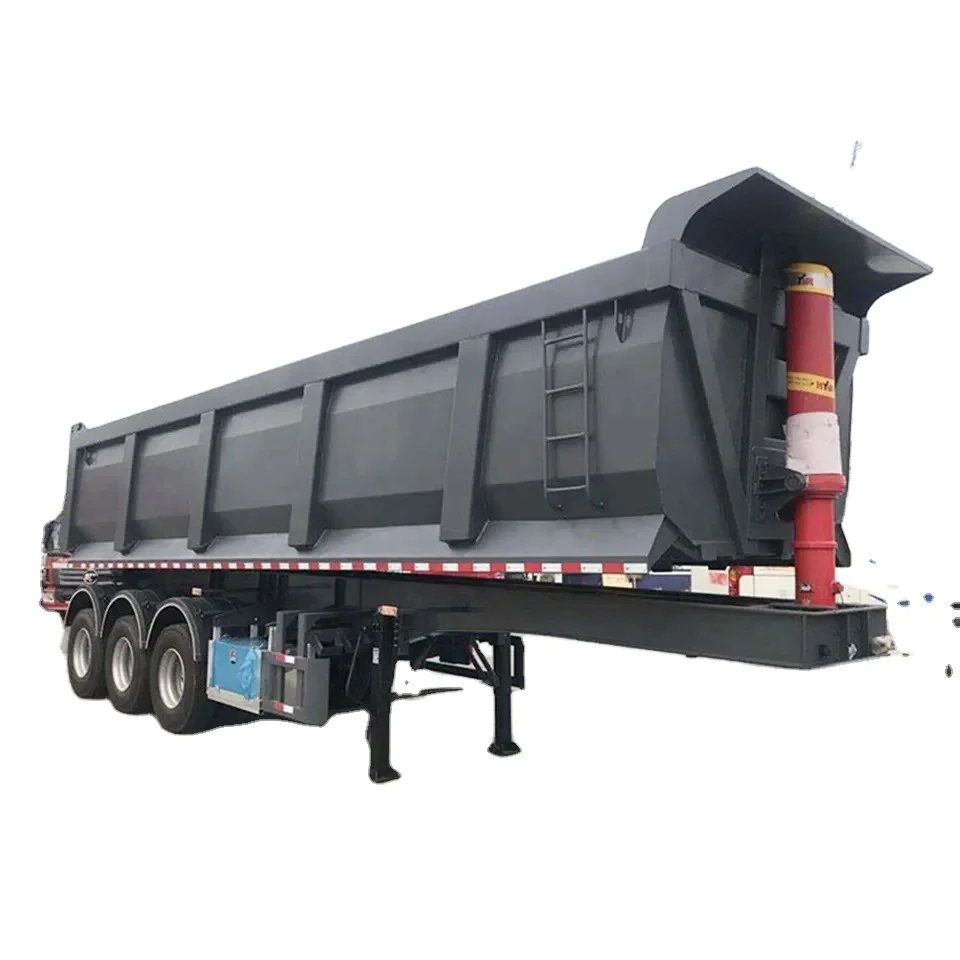 INDON Dump Semi Trailer High quality tipper/dump trailer with draw bar farm tractor full trailer