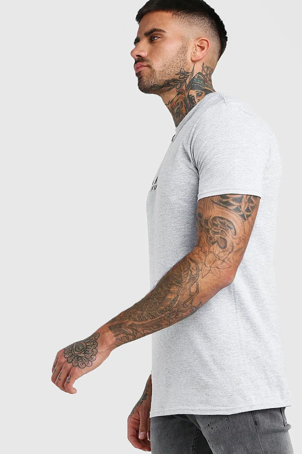 Latest Men White Oversized Basic Casual T Shirt With Short Sleeves 280 gsm cotton embroidery oversized tshirt