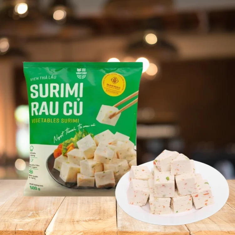 Vegetable Surimi Good Price Hot Pot Toppings Unique Flavor Frozen Food Customized Packaging Vietnam Manufacturer