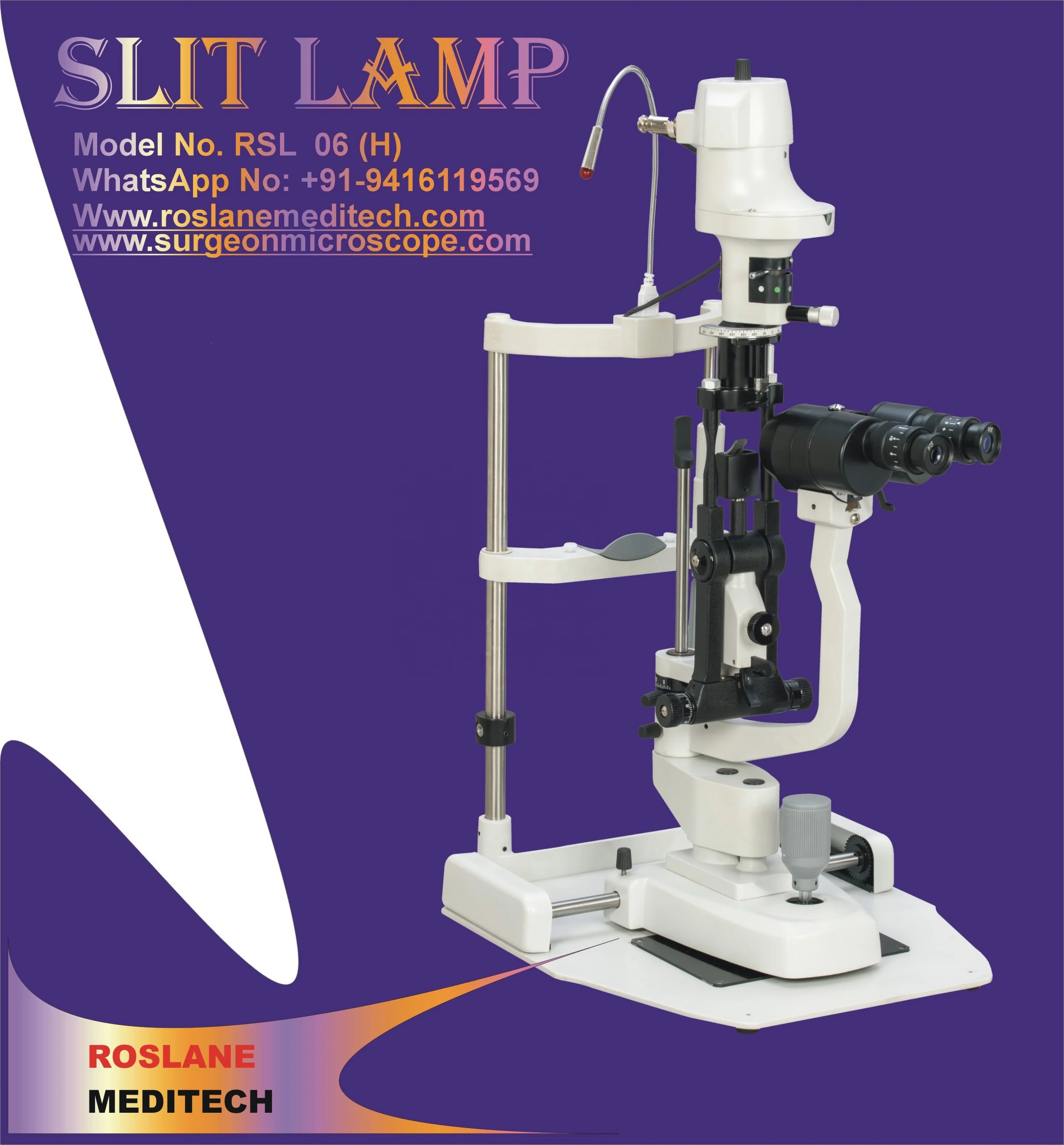 Optical Slit Lamp Microscope with Digital Camera