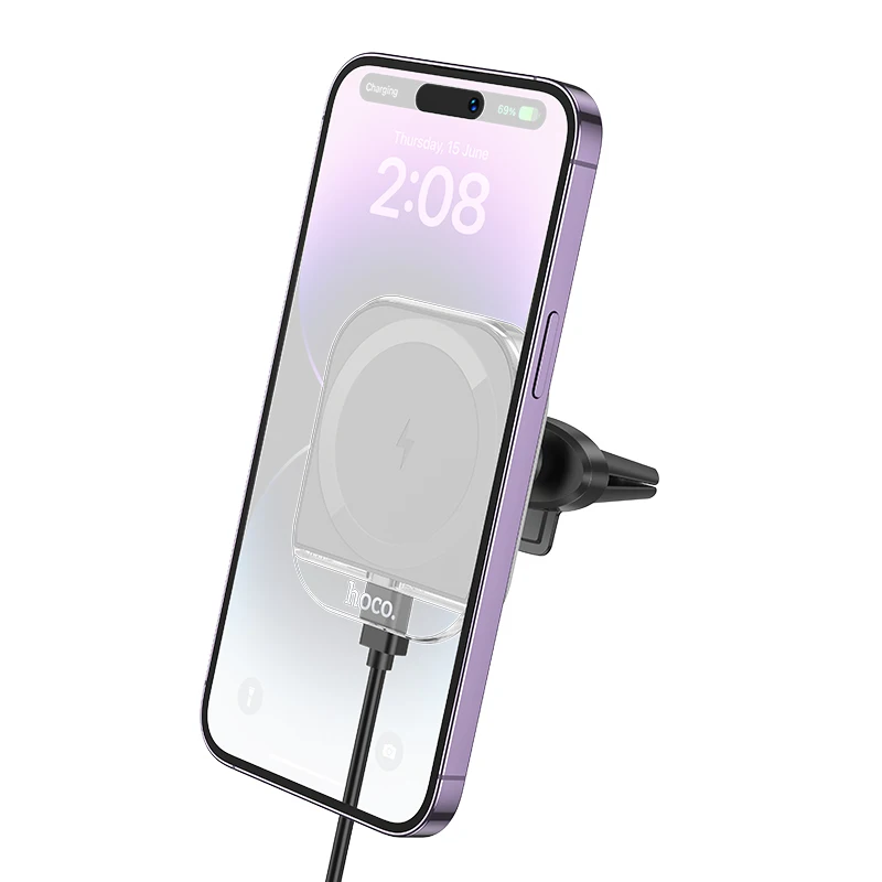 Crystal magnetic wireless fast charging car holder(air outlet)