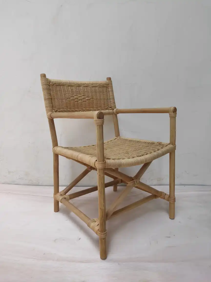 Direct Price Rattan Wicker Chair with Arm with Natural Rattan Material