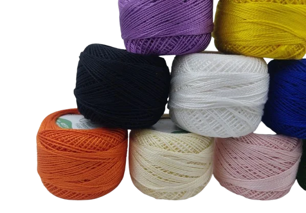 Crochet Cotton Thread for Knitting & Craft Making Premium Shaded Cotton Balls Size 8 Embroidery Thread Fast Color Assorted Pearl