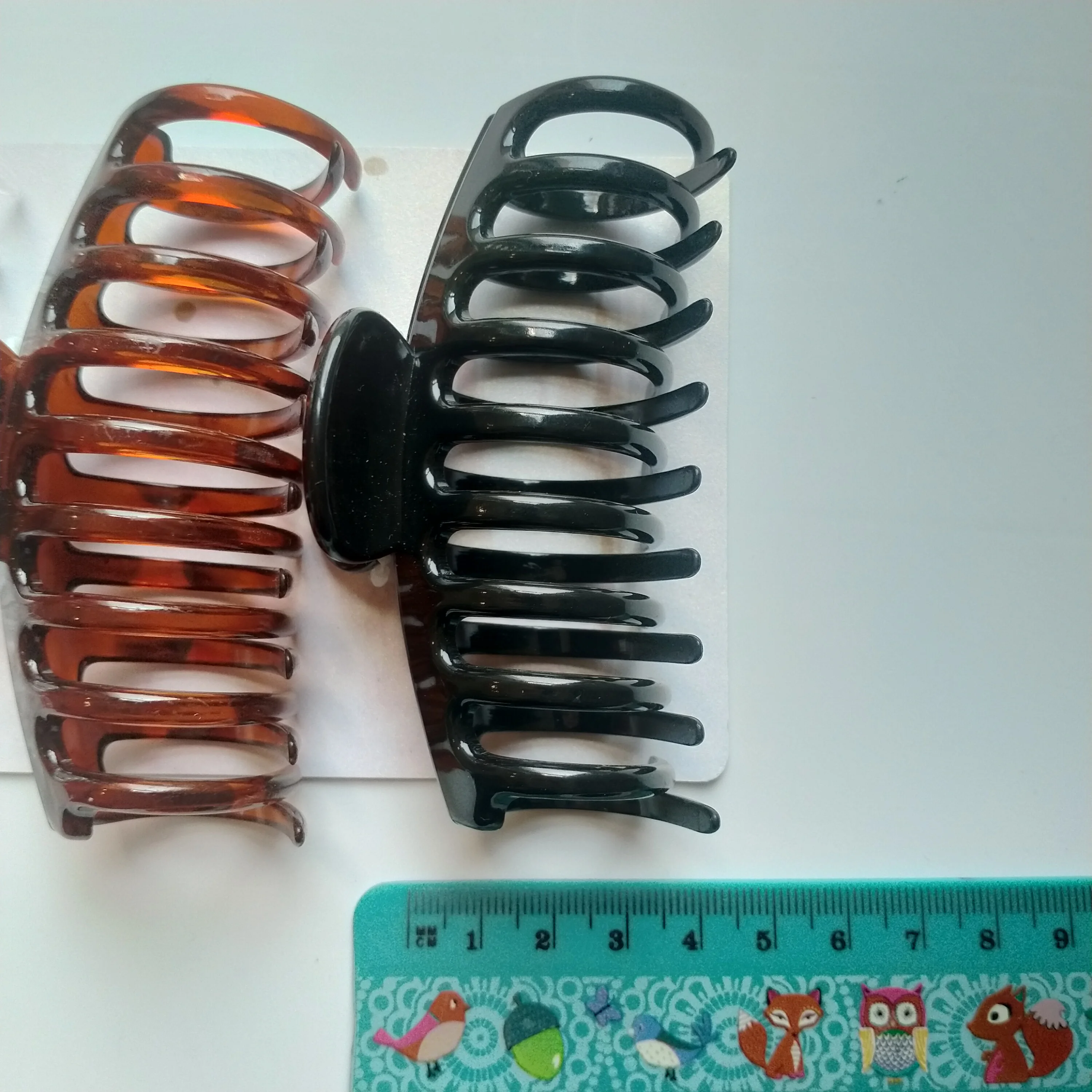 1PCS Plastic 9 cm Hair Claw Clips Hair Accessories Fashion Women Girls Flower Transparent Milk Tea Cellulose Acetate Rhinestone