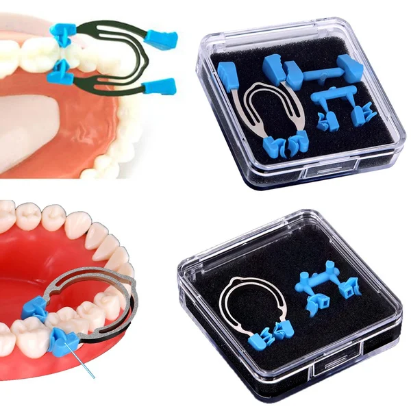 Dental Matrix Sectional Contoured Matrices Wedges Clamps Metal Spring Clip Rings Dentist Tools Forming Sheet Clip Mixed