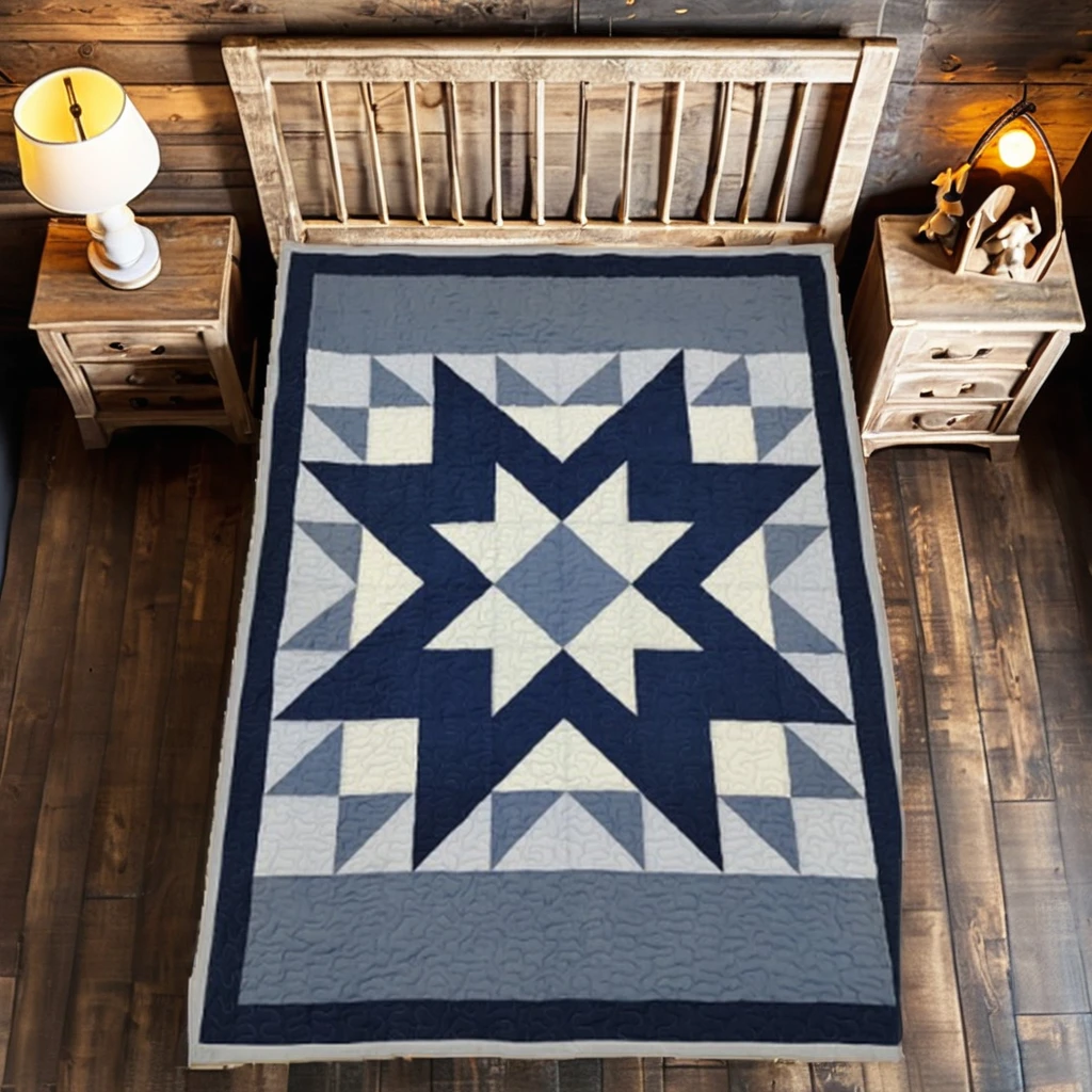 2024 Hot Sale Beautiful Design Handmade Hand Patchwork Baby Kids  Quilt Elegant Star Design Bedspread with Cotton Filling