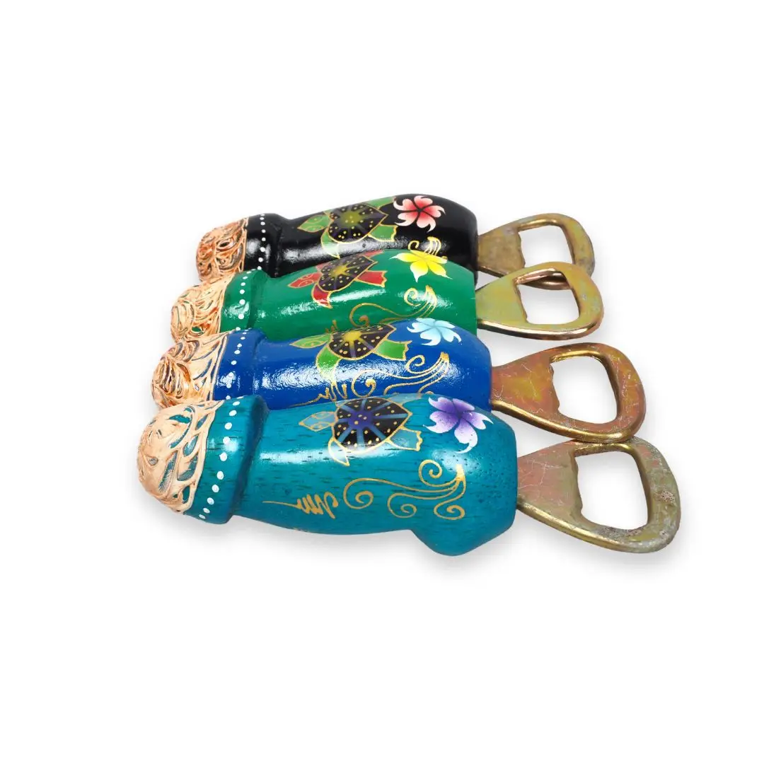 Wooden Penis Bottle Opener , Handicraft Wooden Bottle Opener With Hand Painted Model