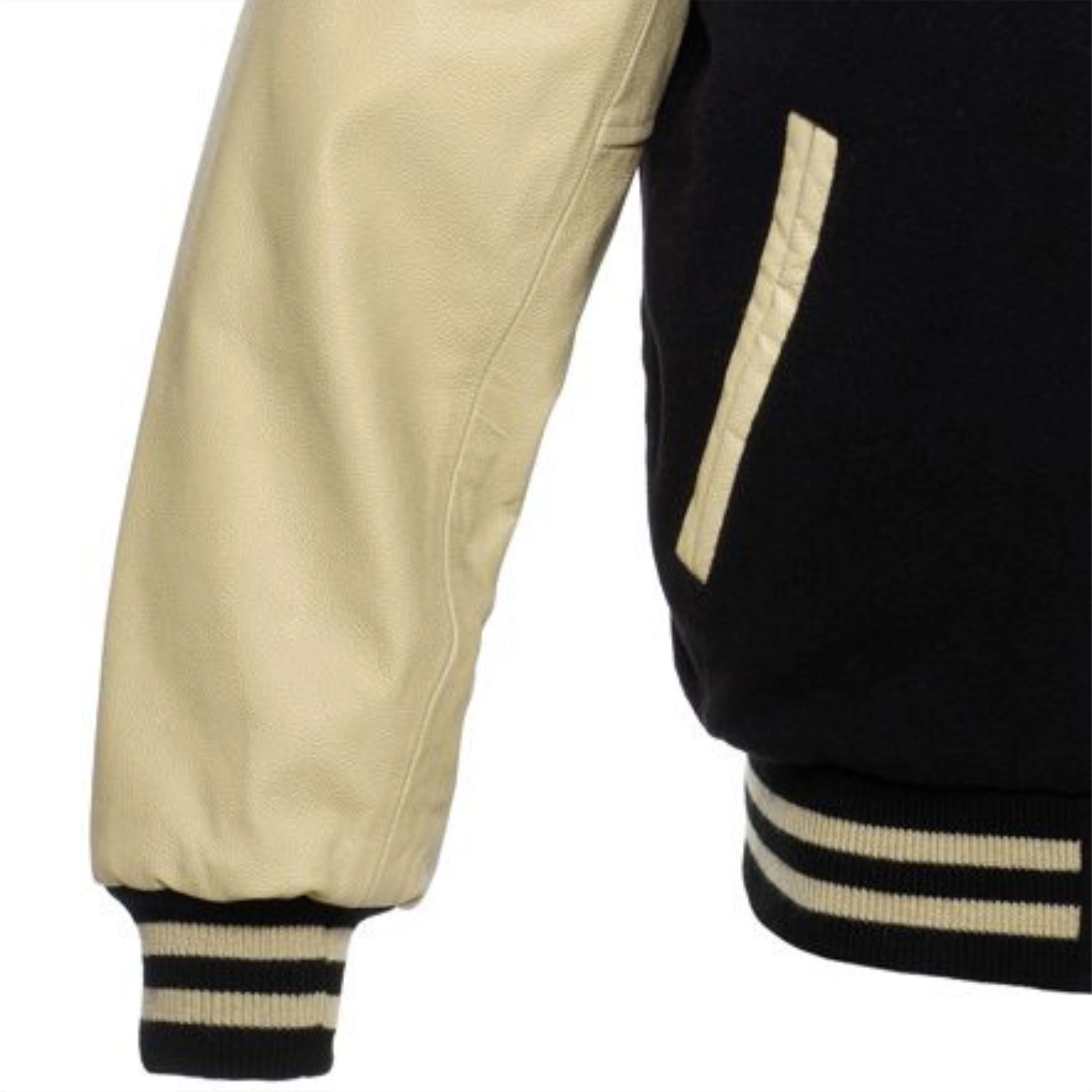 Warm Wool Vinyl Varsity Jacket - Stylish, Comfortable, and Ideal for Casual Outings and Athletic Style