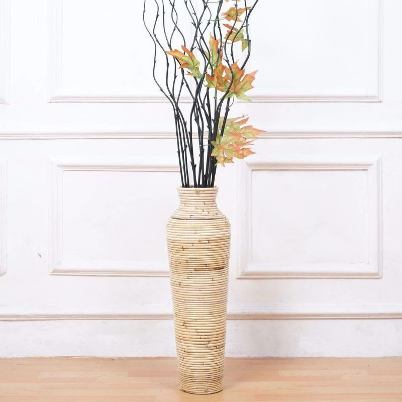 Special designs beautiful vases wicker rattan craft home furnishings for living room decoration