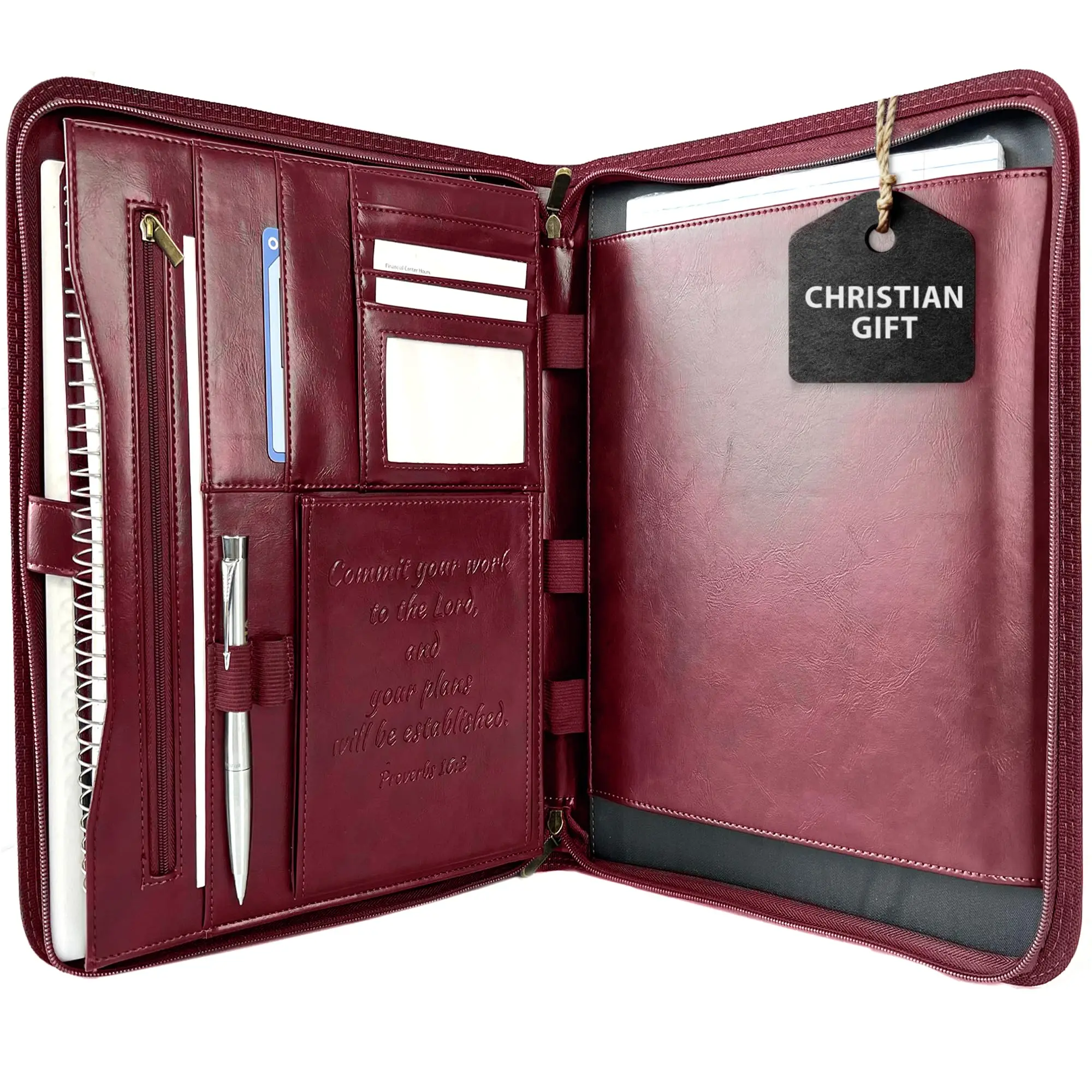 Top quality podfolios expanding file folders leather documents conference folder for women