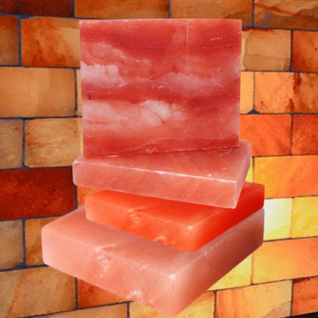 High Quality Himalayan pink Salt Bricks and tiles Rock Salt Brick & Tile Pakistan Custom Made Himalayan Salt Tiles