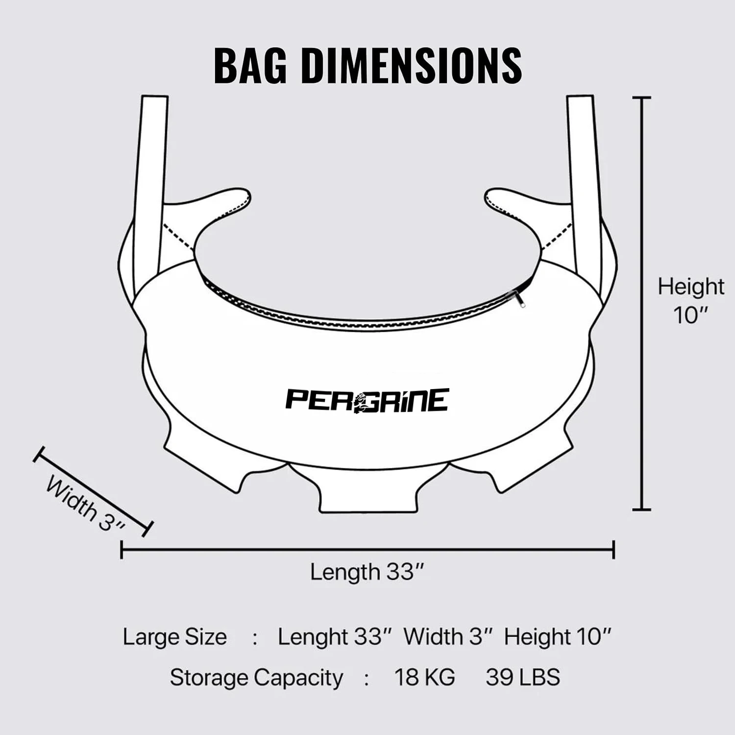 Bulgarian Bag Strength Training Fitness Sand Bag Home Gym Weight Training Multifunctional Workout Bag