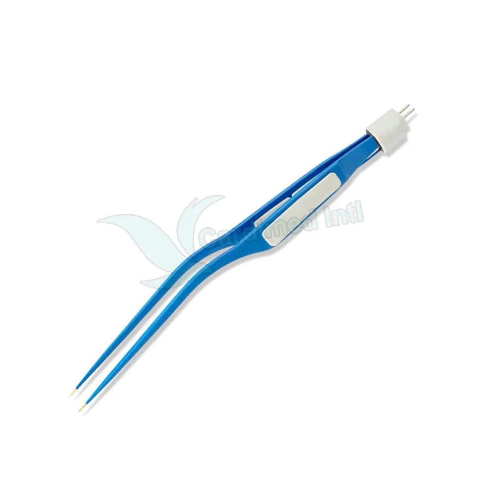Professional Wholesale Bipolar Forceps Tweezers European Non Stick Adson Bipolar Forceps 12cm