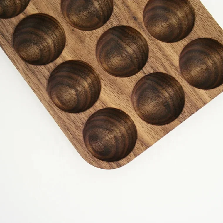 Hot New Handmade Solid Wood Egg Tray from Viet Nam for Kitchen Storage Organizer Display and Accessories