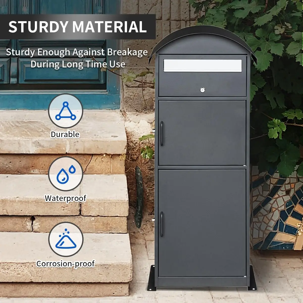 Factory Price Standard 2-Room Galvanized Steel Mailbox Large Outdoor Wall Decoration American Style Furniture Fence Post OEM ODM