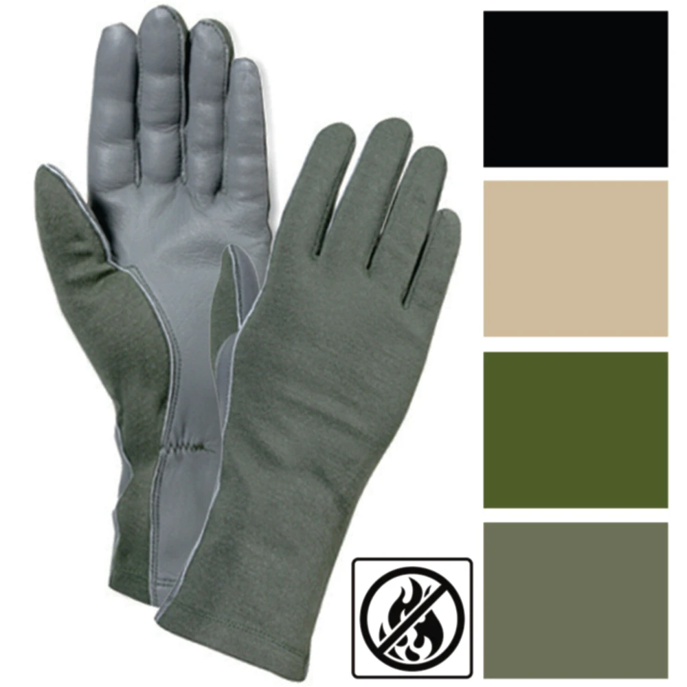 ONETAC OUTDOOR SHORT CUFF TOUCH SCREEN NOMEX PILOT FLIGHT FLYER OPERATOR DUTY GLOVES (SAGE GREEN, X-SMALL)