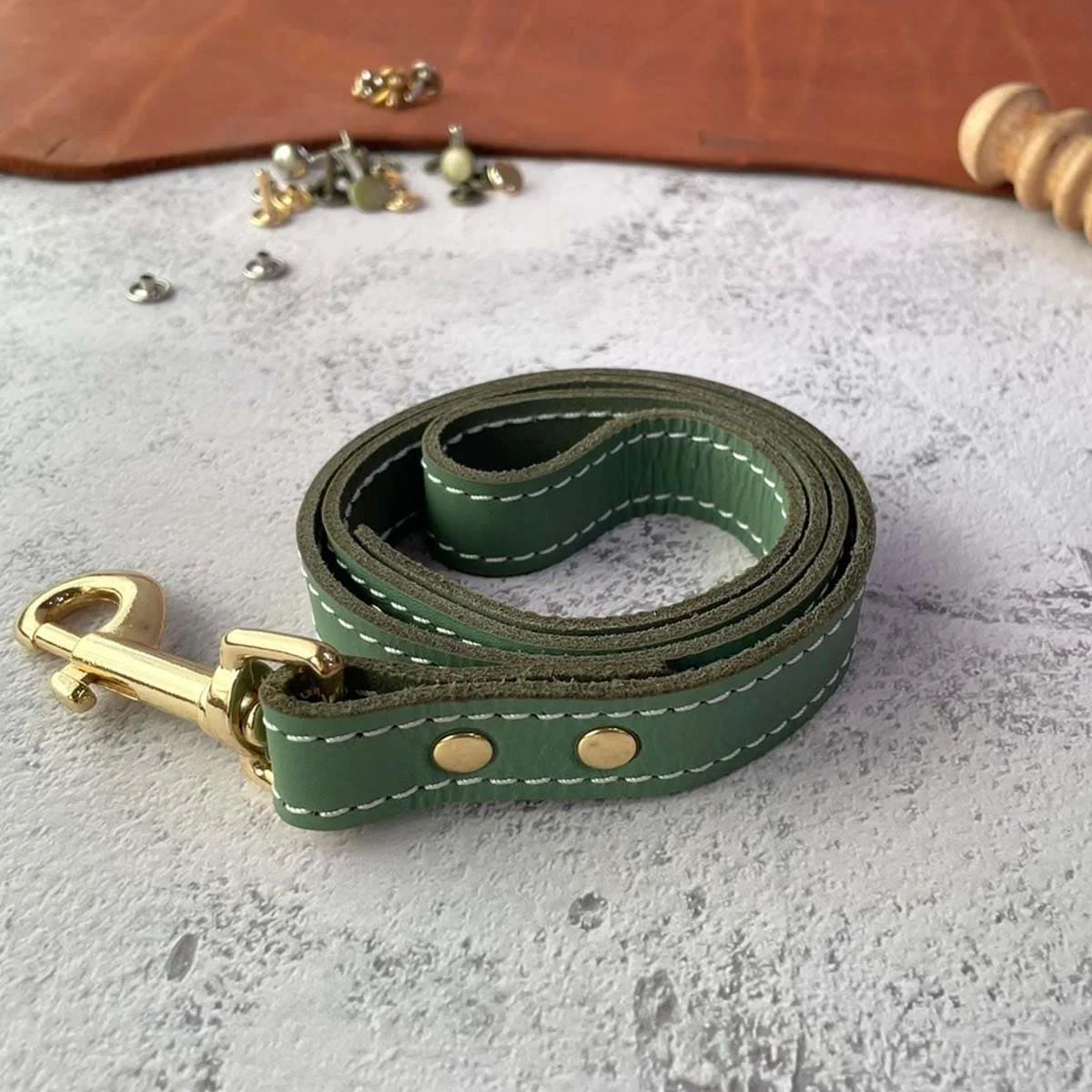 Leather Lead Rope Custom Dog Leash Leather Lead