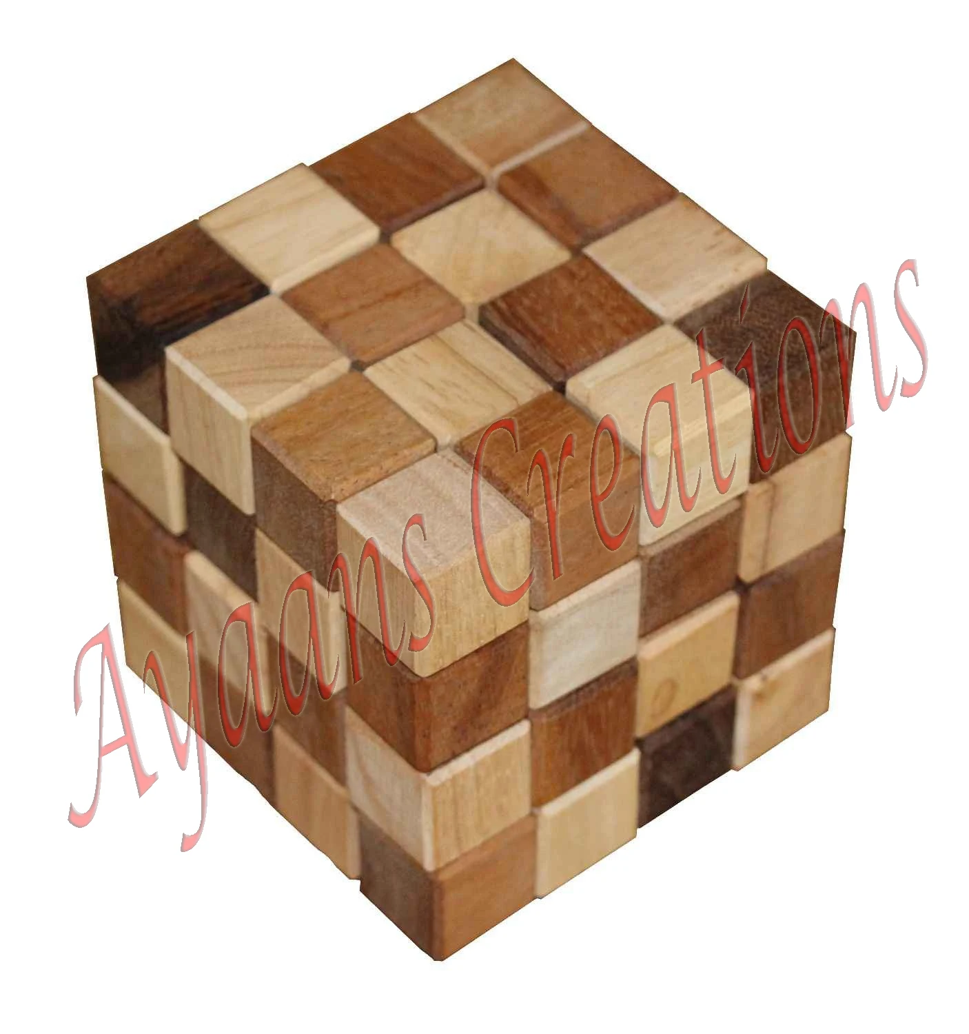 Ayaans Creations 2-Inch Wooden Snake Puzzle for Weddings Education Automotive Promotions Welcome & Thank You Gifts