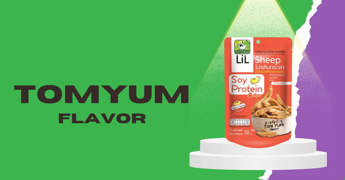 Soy Protein Crisps Tomyum Flavor From LIL SHEEP Thailand Vegan Snack High Quality Healthy Vegetable Snacks