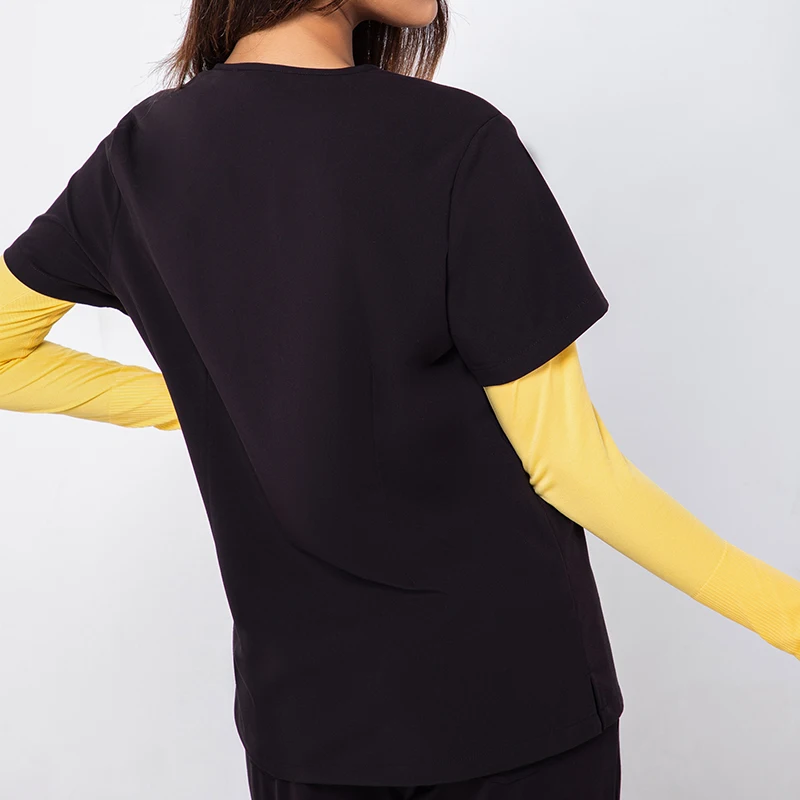 yuhongHot Sell Stylish Stretch Womens Scrub Nursing Black Set Hospital Uniforms Medical Nurse Scrubs Jogger Sets Uniform On Sale