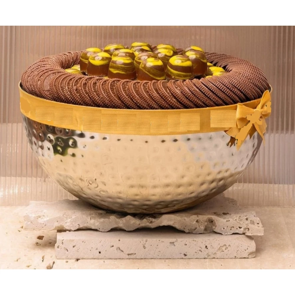 Prime Quality Chocolate Serving Bowl Round Chocolate Server Platters For Home Decor Table Ware Chocolate Serving Bowl
