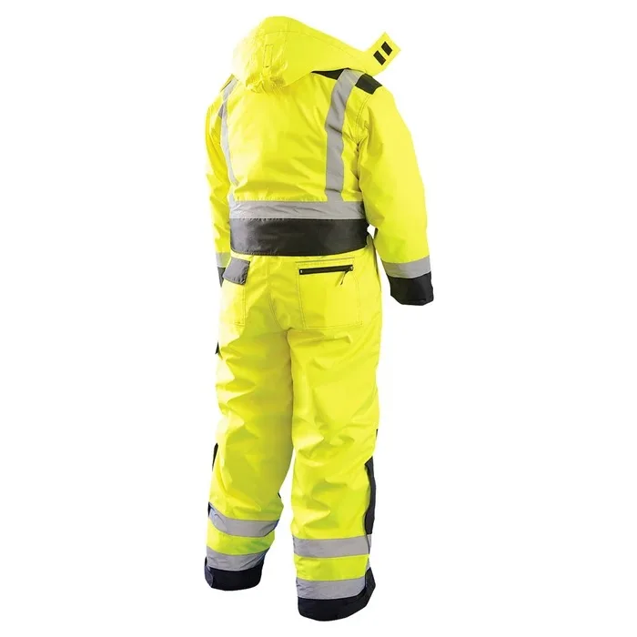 HiVis Class 3 Premium 300D Heavy Duty Cold Weather Safety Coverall  Diffrnent Color And Size Full Body Coverall
