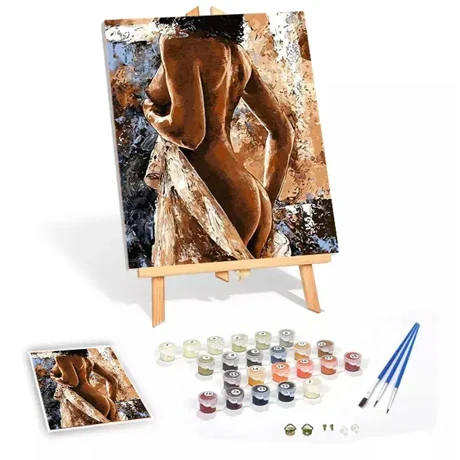 Digital Oil Paint Kit DIY Art Hand Painted Canvas Painting Tools
