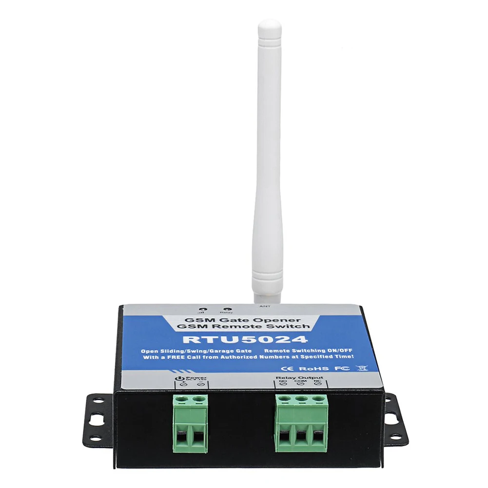 GSM Gate Opener, RTU 5024 Access Controller, Remote On/Off Switch Free Call SMS Command Support 850/900/1800/1900MHz