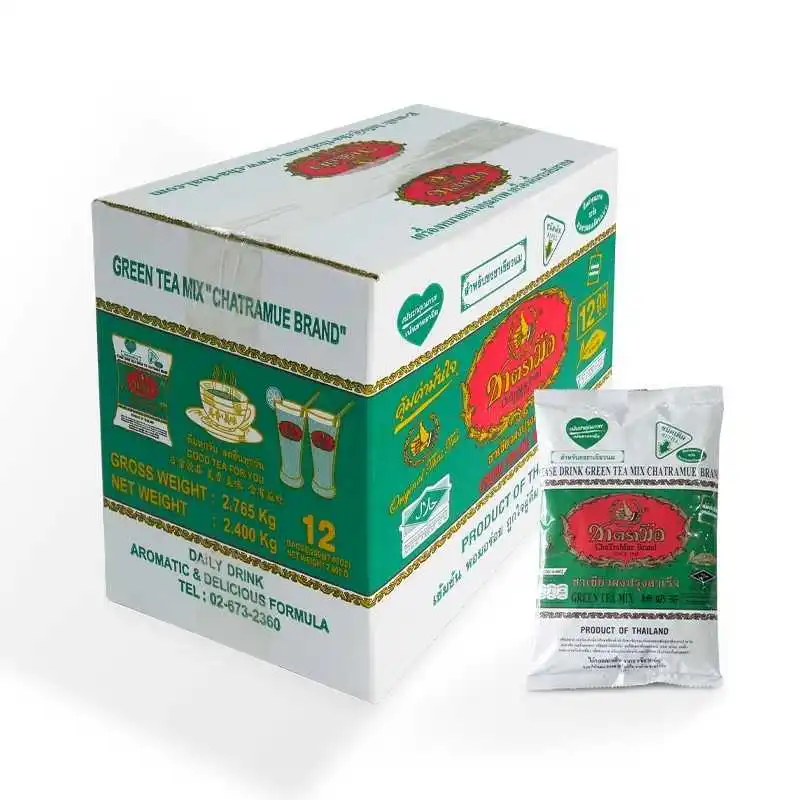 Cha Tra Mue green tea with milk 200 g  Green tea flavor that is mellow, fragrant, and delicious