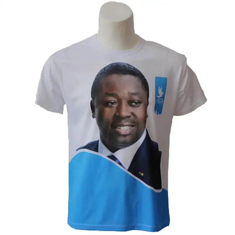 Custom Cheap Promotional 120gsm White 120 gsm 100% polyester Election T Shirt for Campaign