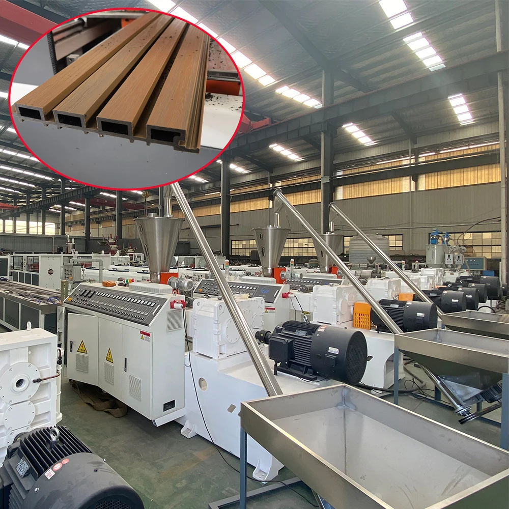 Outdoor Wood plastic composite pp pe wpc decking making machine