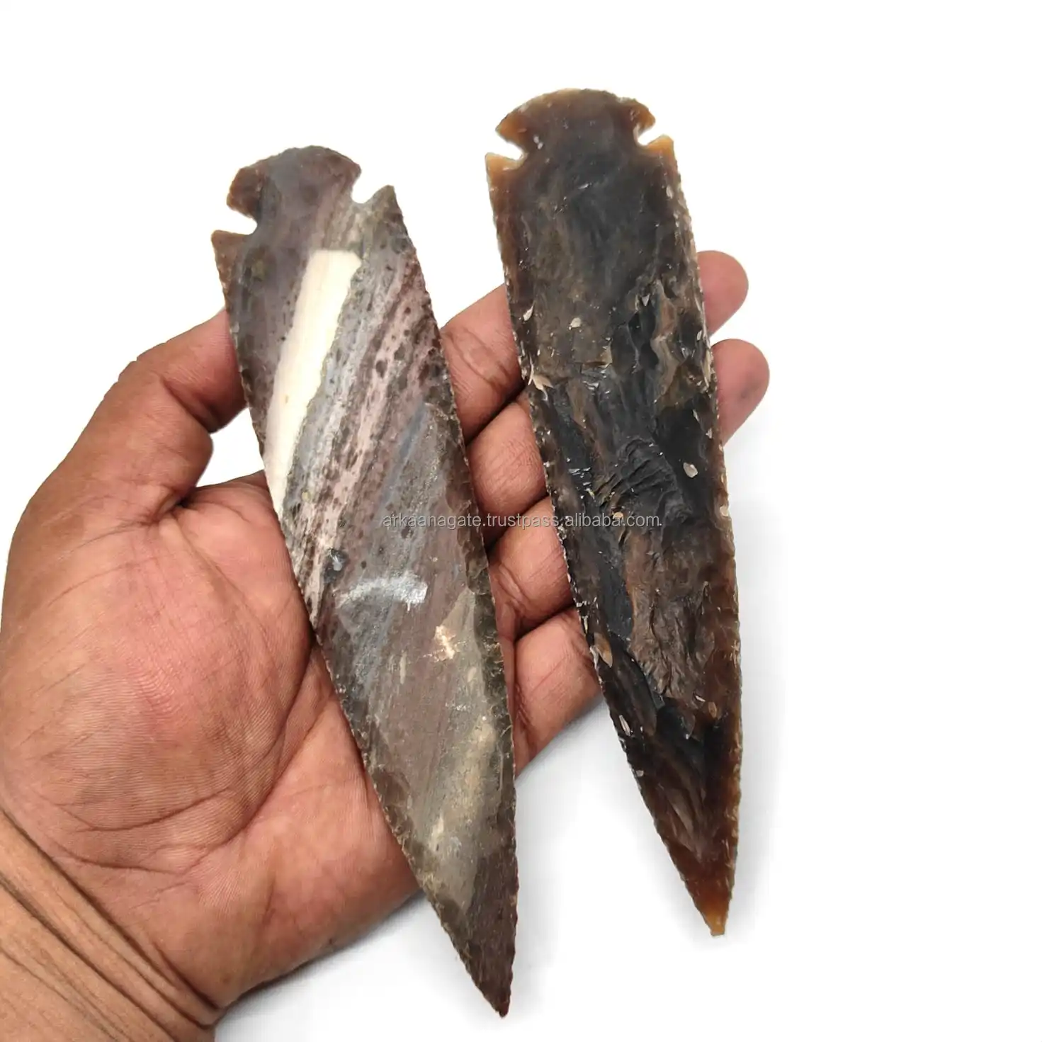 Wholesaler Fancy Jasper Arrowhead Point Spearhead Points chakra crystals healing For Sale