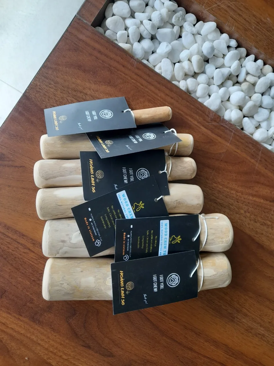 Wholesale 100% Natural Ingredient Zero Caffeine Non-calories Safety Dog Chews Coffee Wood Dog Chew HOANG LINH SG from Vietnam