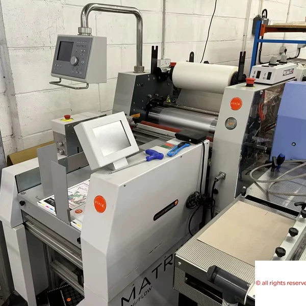 Matrix 370P Metallic Automatic Pneumatic Laminator, with Omni-Flow 330 Sheet Feeder, Express Foiling Kit and Silent Compressor