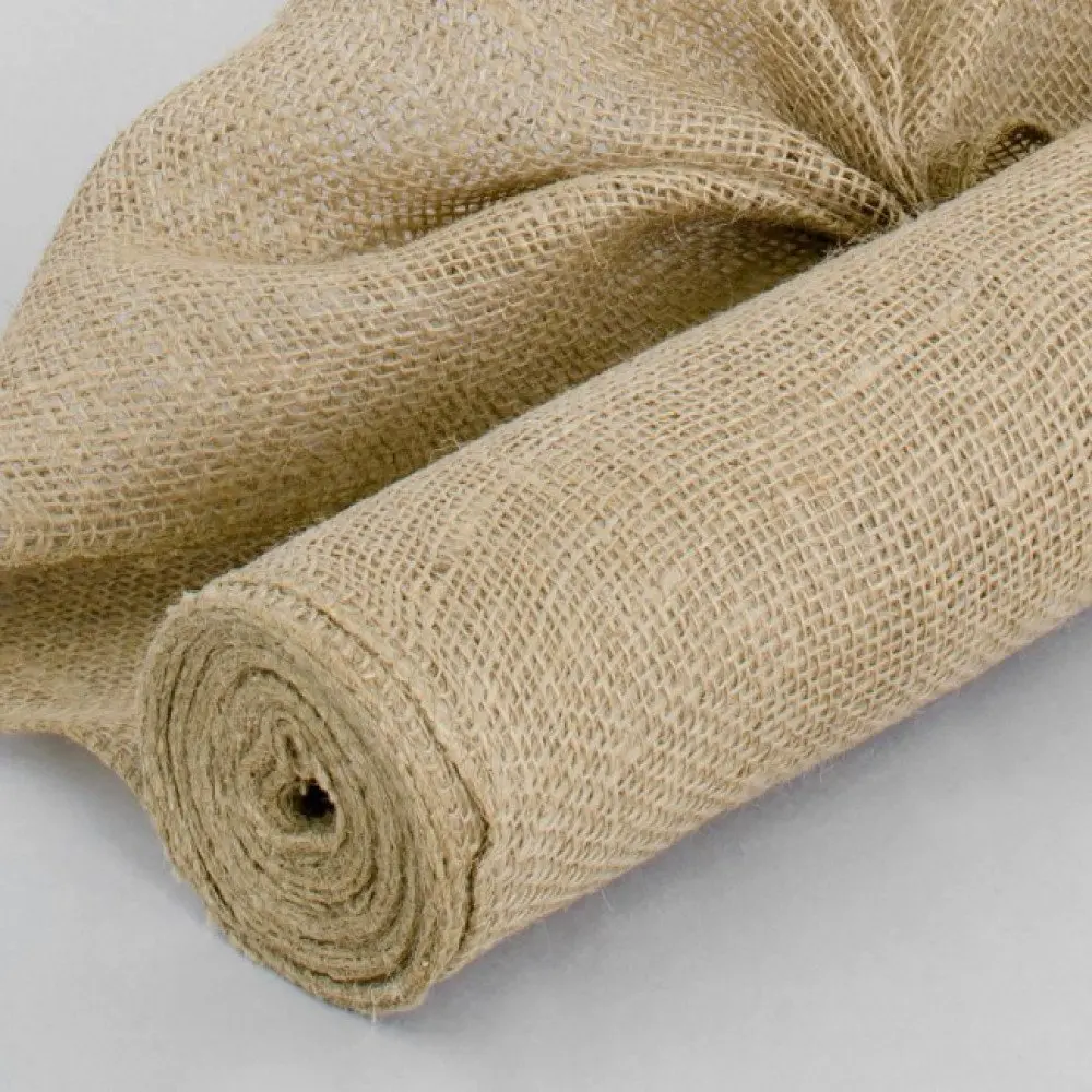 Factory Manufacturer Wholesale Cheap Price 100% Natural Jute Tape Burlap Fabric Hessian Jute Roll from India