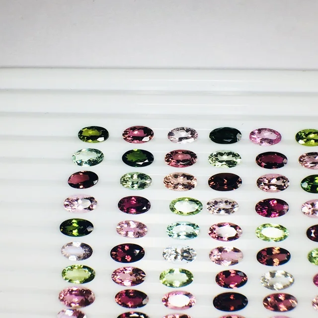 Beautiful Natural Multi Tourmaline AAA Quality with AAA Luster Loose Gemstone 8*6mm size with excellent color for jewelry making