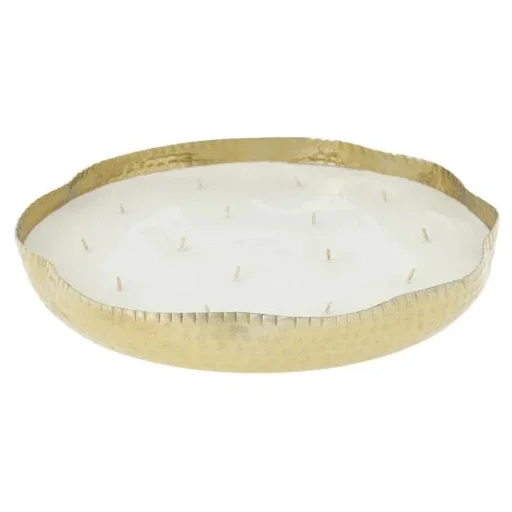 Eco Friendly Metal Handmade Candle Bowl Home Decorative Wax Filling Container Bowl Wholesale Gold Plated Candle Making Jars