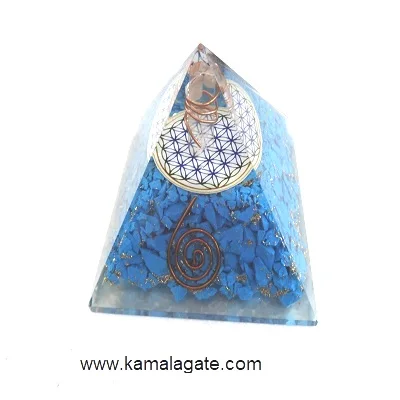Wholesale Natural Rose Quartz Orgone Pyramid Agate Gemstone with Copper Coil Energy Generator Healing Orgonite Pyramid Sale