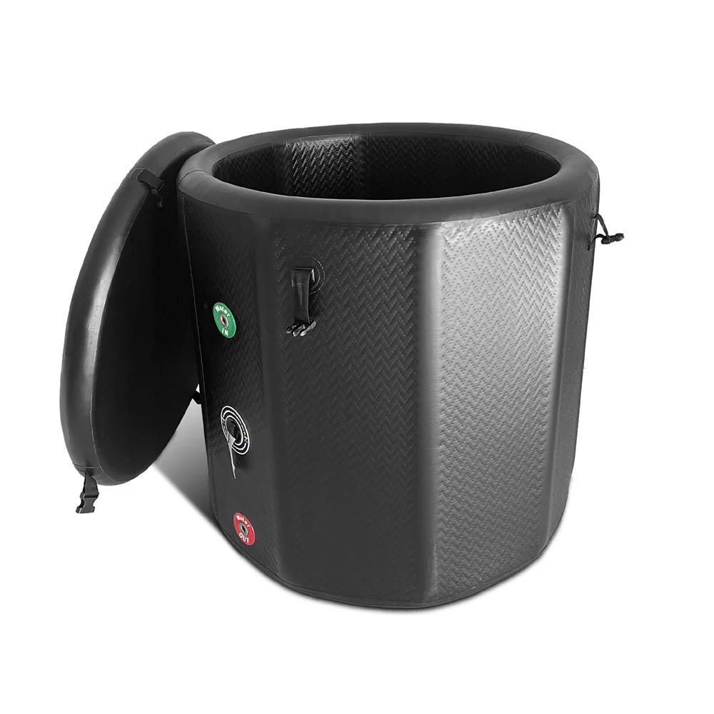 Double Wall Barrel Therapy Bath Pool plastic inflatable cold water plunge tub bathtub with chiller