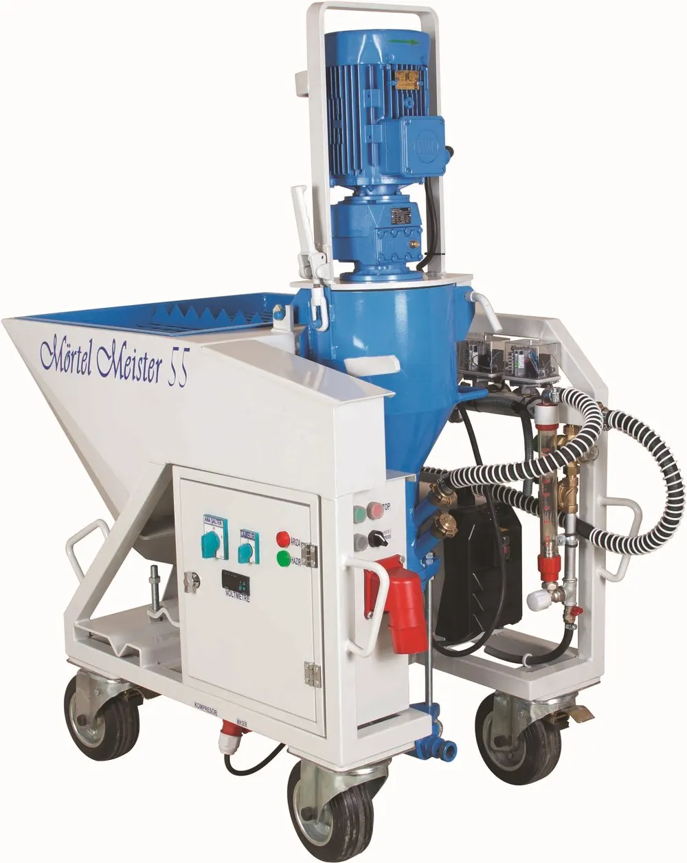 Custom Logo Robust New 100L Hopper Capacity Plaster Spraying Machine for Gypsum/Cement Based with Reliable Motor and Engine