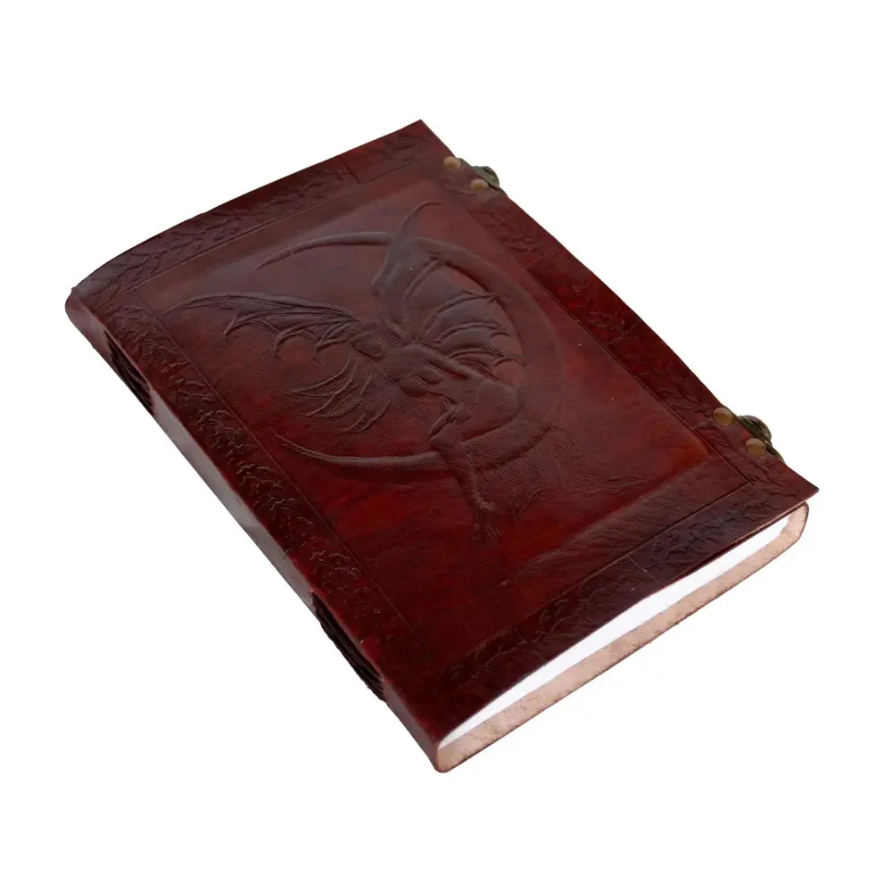 Buy Antique Design Brass Lock Notebook Notepad Writing Sketch Pad Handmade Vintage  Leather For Men And Women