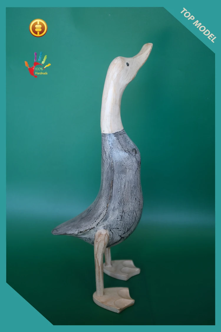 Wood Animal Decoration Bamboo Root Duck 100% Handmade Home and Garden Decoration