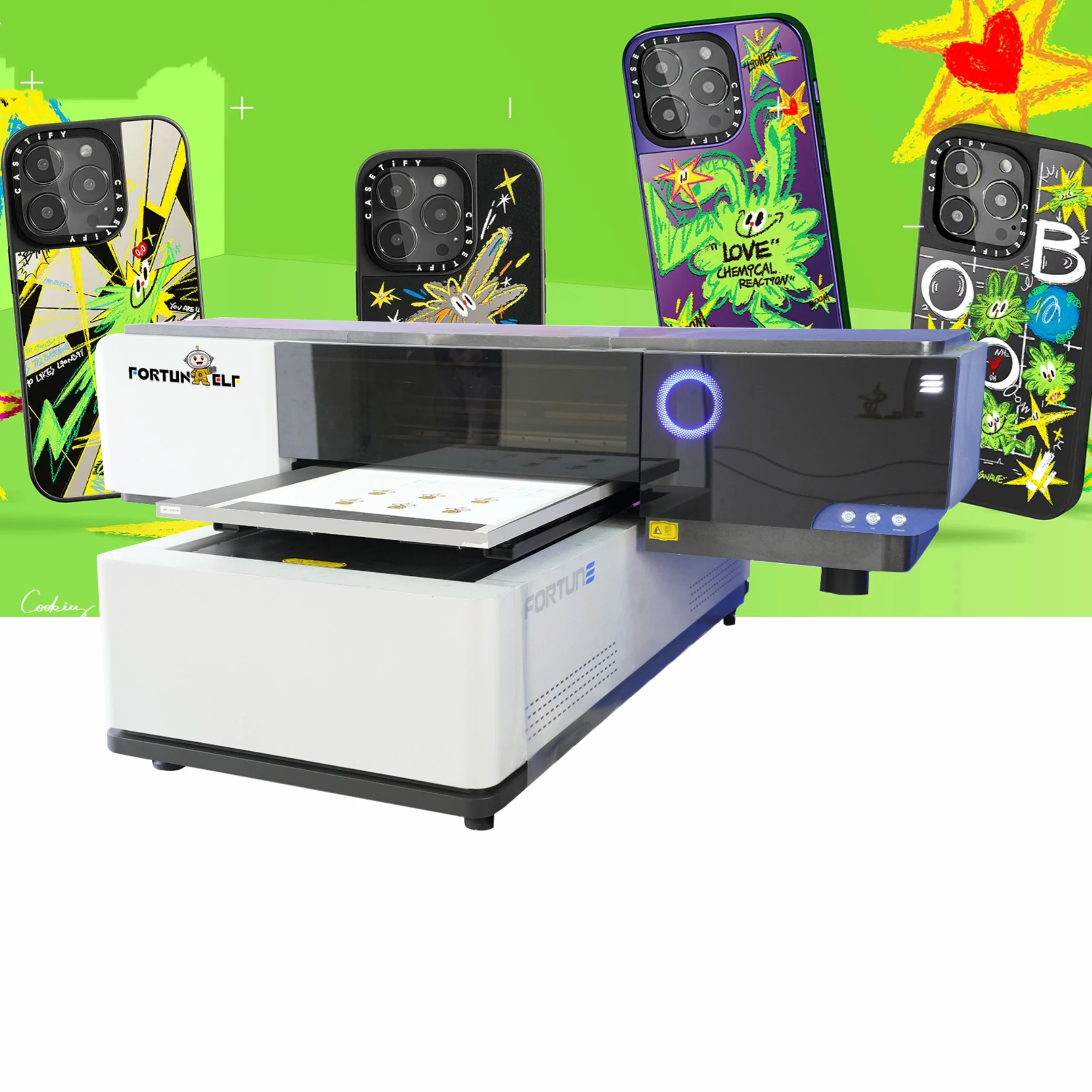 Inkjet Small Format Digital Led UV printing Golf Ball Gifts Card Pen Mug Bottle Mobile Phone Case i3200 UV Printer 6090