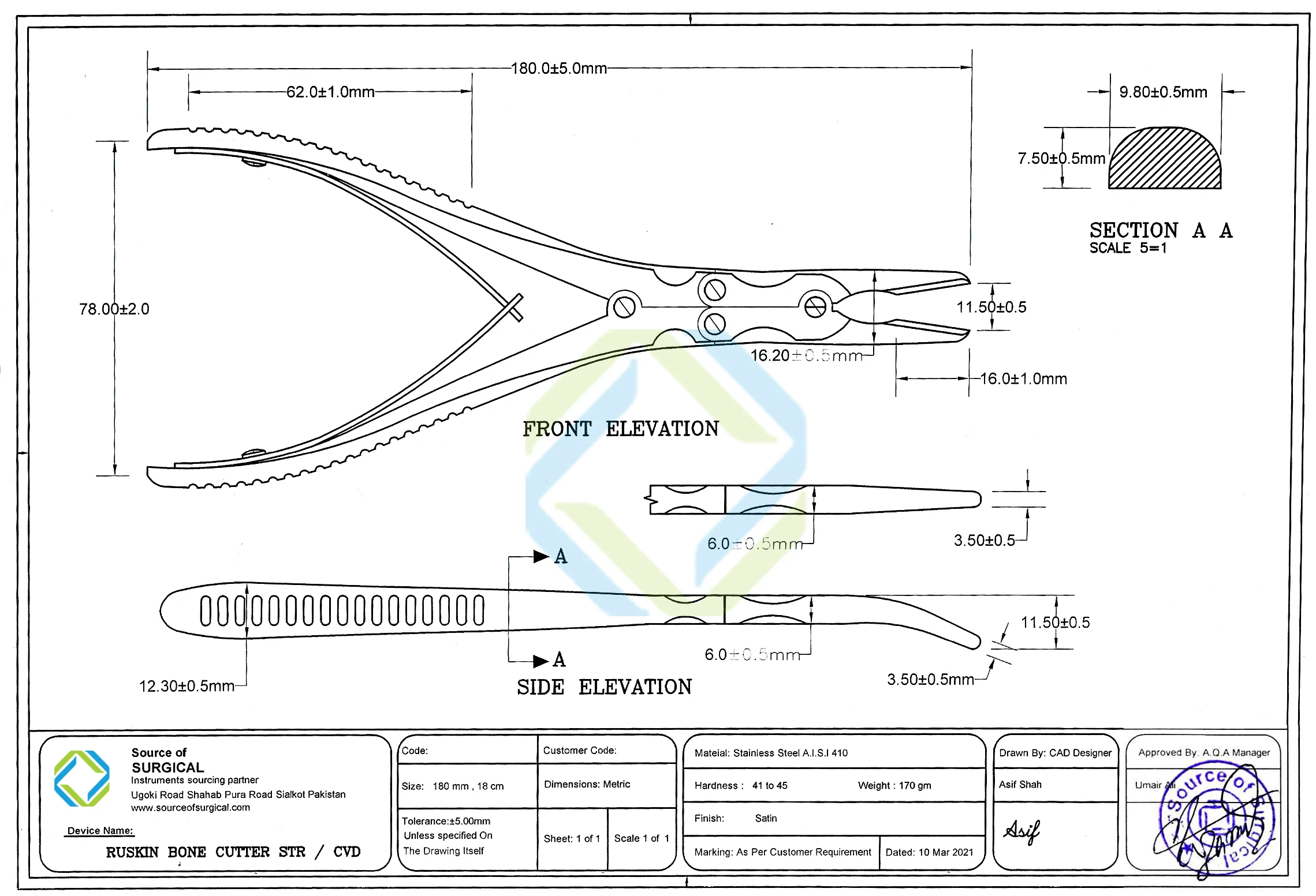 Professional High Quality Beyren Bone Cutting Forceps