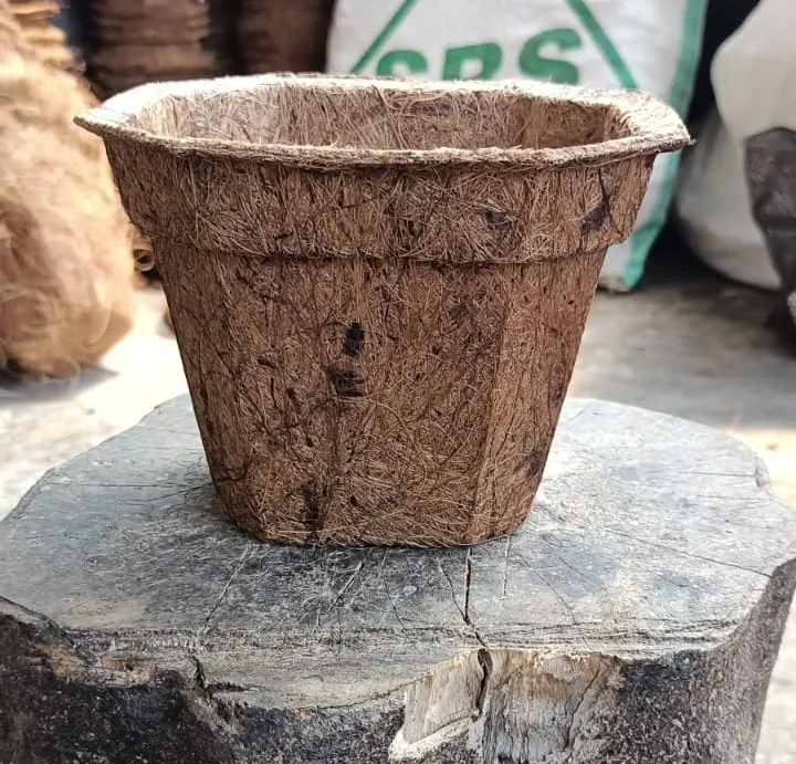 Hot Sale 100% Original Natural Whole SIze High Density Custom Weaving Eco Coco Fibre Dust Pot Vase Coco-Net Cocomat Cocomesh