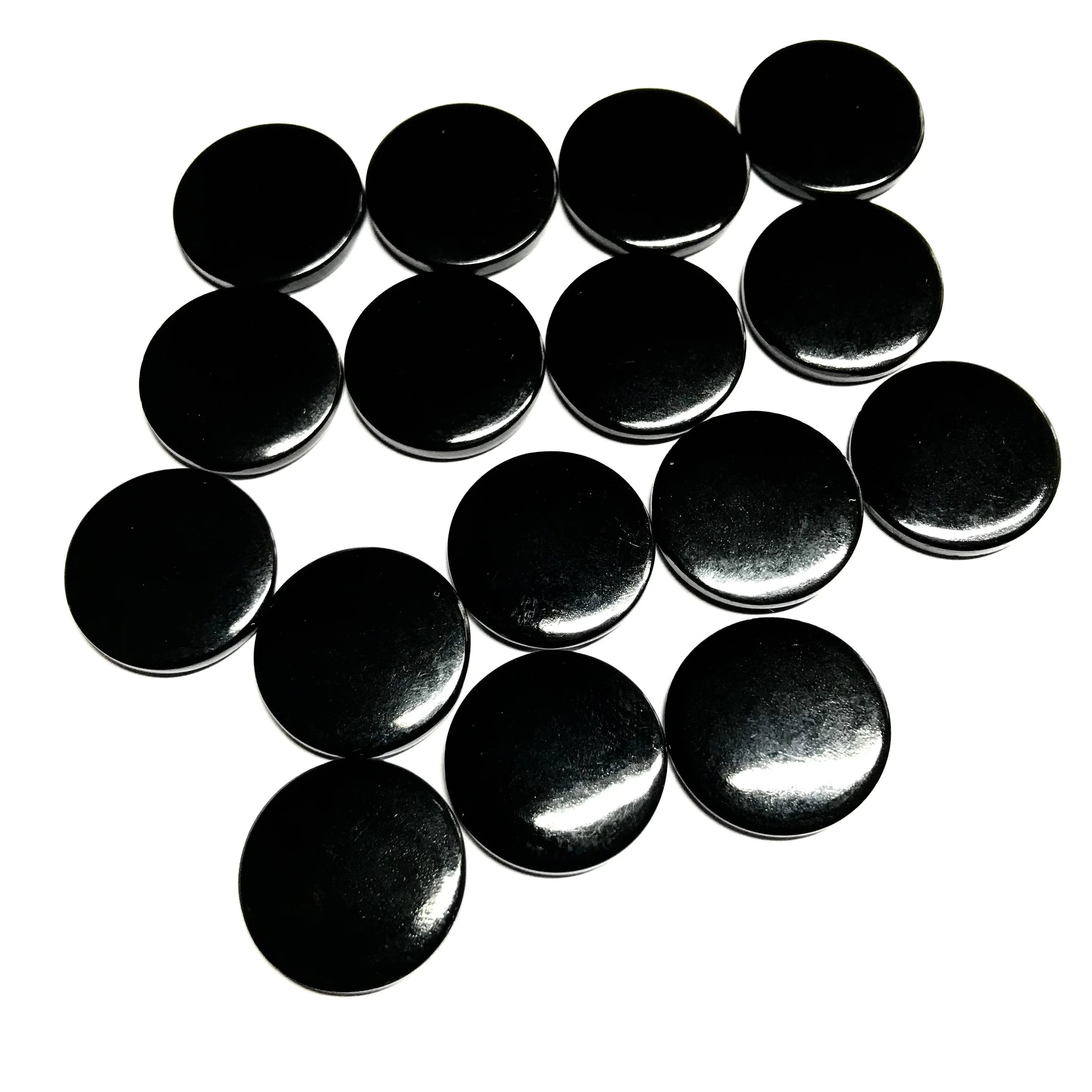 Natural Black Onyx Flat Stone Coin 10mm Cabochon Gemstone Jewelry Making Stone 100% Natural Top Color Vivaaz Gems Bulk Wholesale
