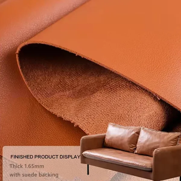 PU Vegan Microfiber Synthetic Faux Textile Leather Material Imitation Protein Leather Fabric For Clothes